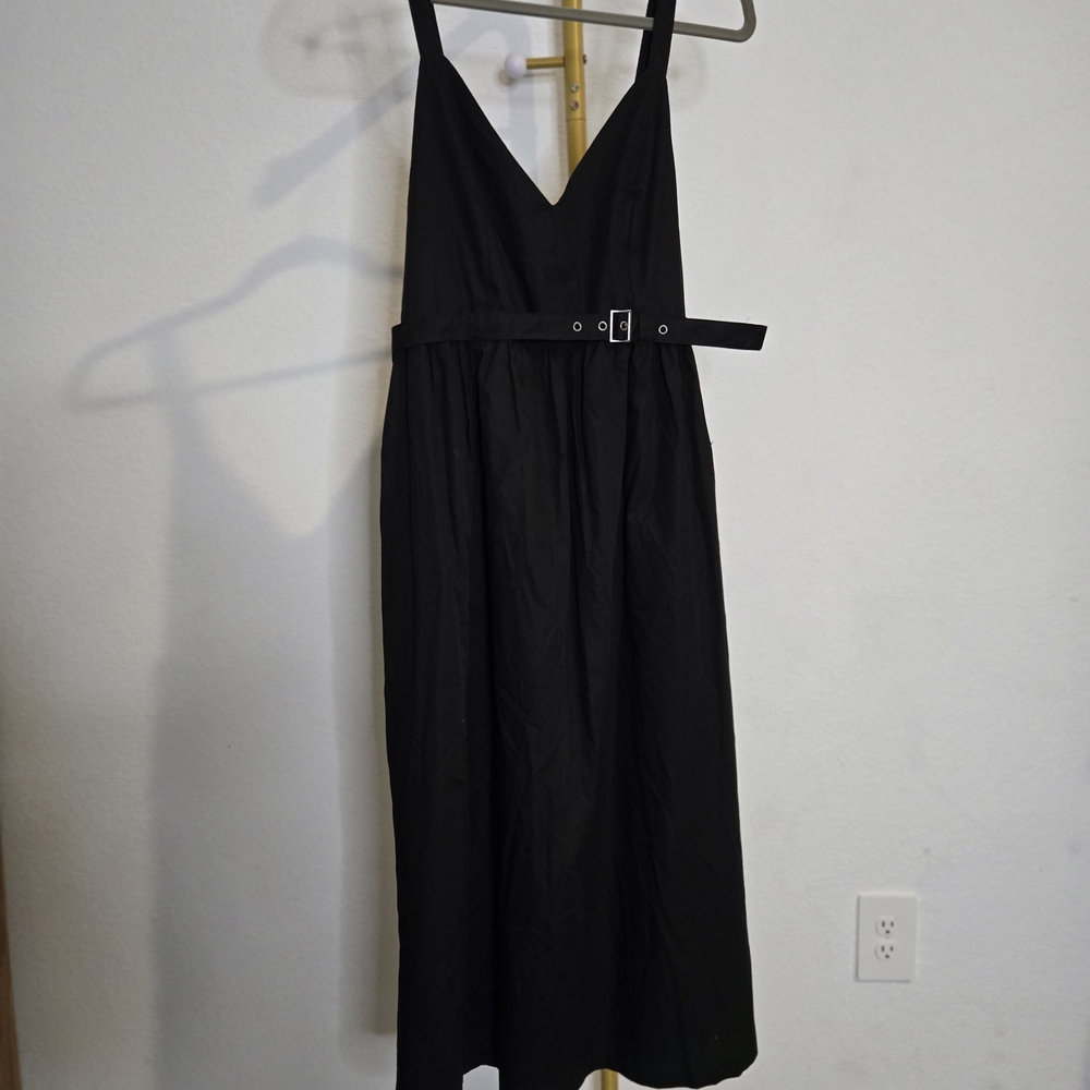 Steve Madden Black Midi Dress with Belt